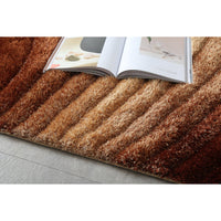 Thumbnail for Sedona 3D Brown Shag Rug