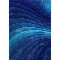 Thumbnail for Aurora 3D Blue Shag Rug