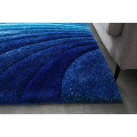 Thumbnail for Aurora 3D Blue Shag Rug