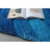 Thumbnail for Aurora 3D Blue Shag Rug