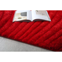 Thumbnail for Ava 3D Red Shag Rug
