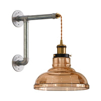Thumbnail for Amber Glass Shade Swing Arm Wall Lamp