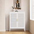 Metal Storage Cabinet With 2 Doors And 2 Adjustable Shelves
