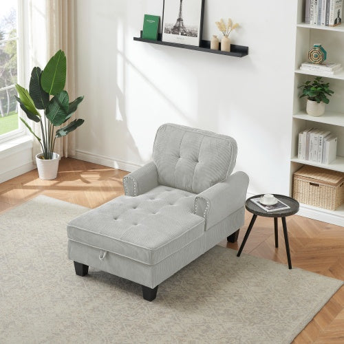 Upholstered Lounge Chair For Bedroom Living Room With Rivets