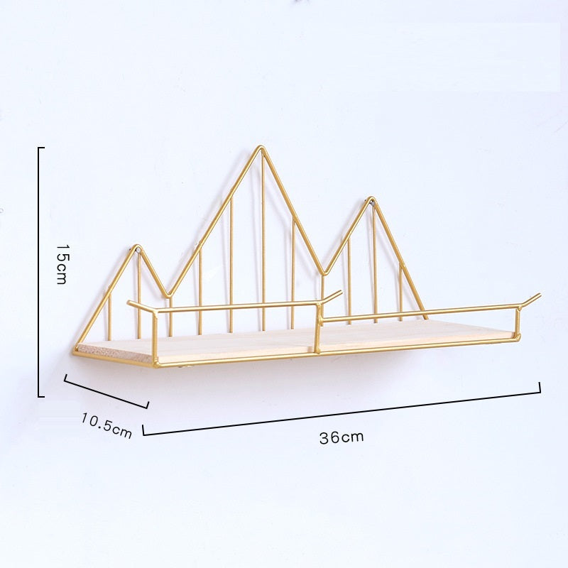 Nordic Simple Iron Landscape Design Wall Decorations Storage Rack