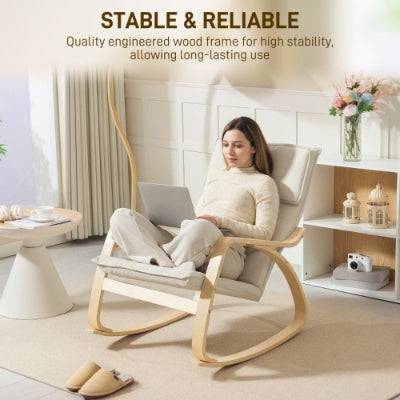 Upholstered Lounge Chair Recliner With High Back And Headrest