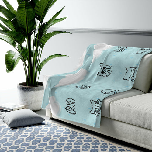Raining Cats and Dogs Plush Blanket