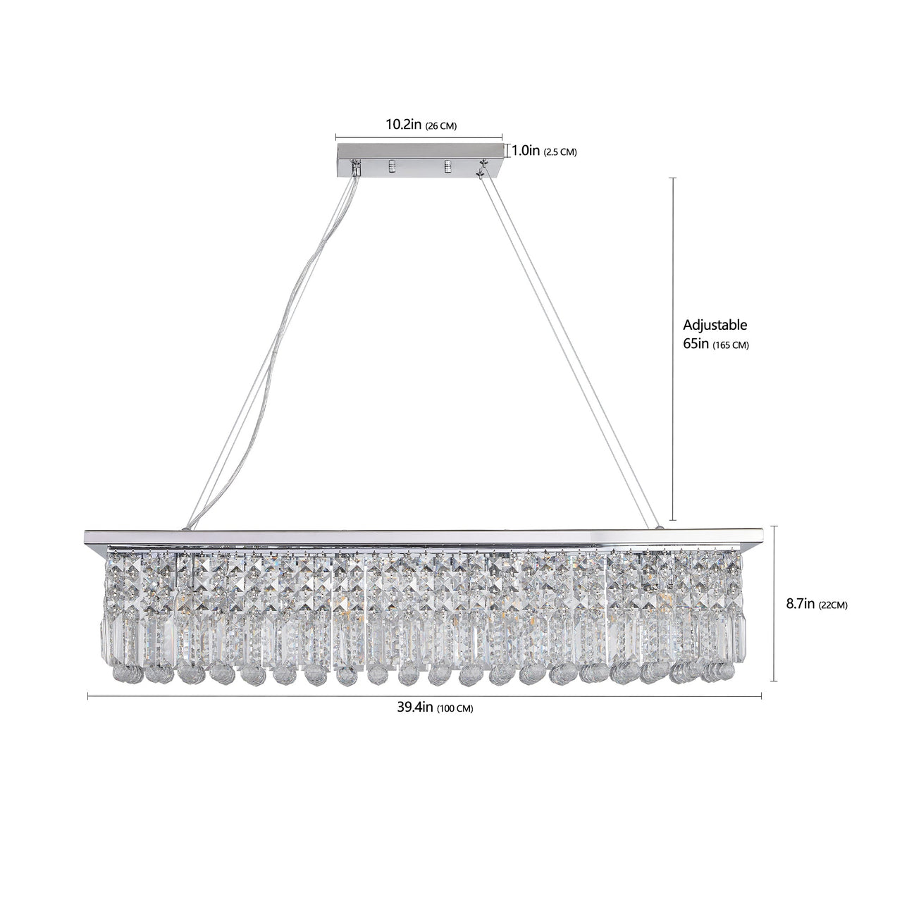 Modern Crystal Chandelier - 8-Light