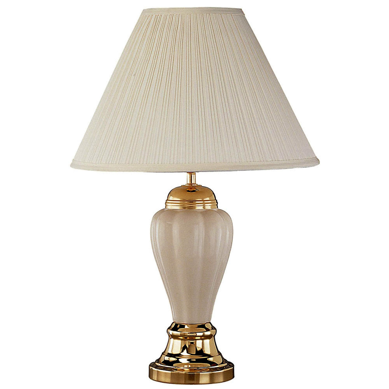 Teal Blue and Gold Ceramic Urn Table Lamp