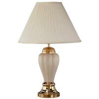 Thumbnail for Teal Blue and Gold Ceramic Urn Table Lamp