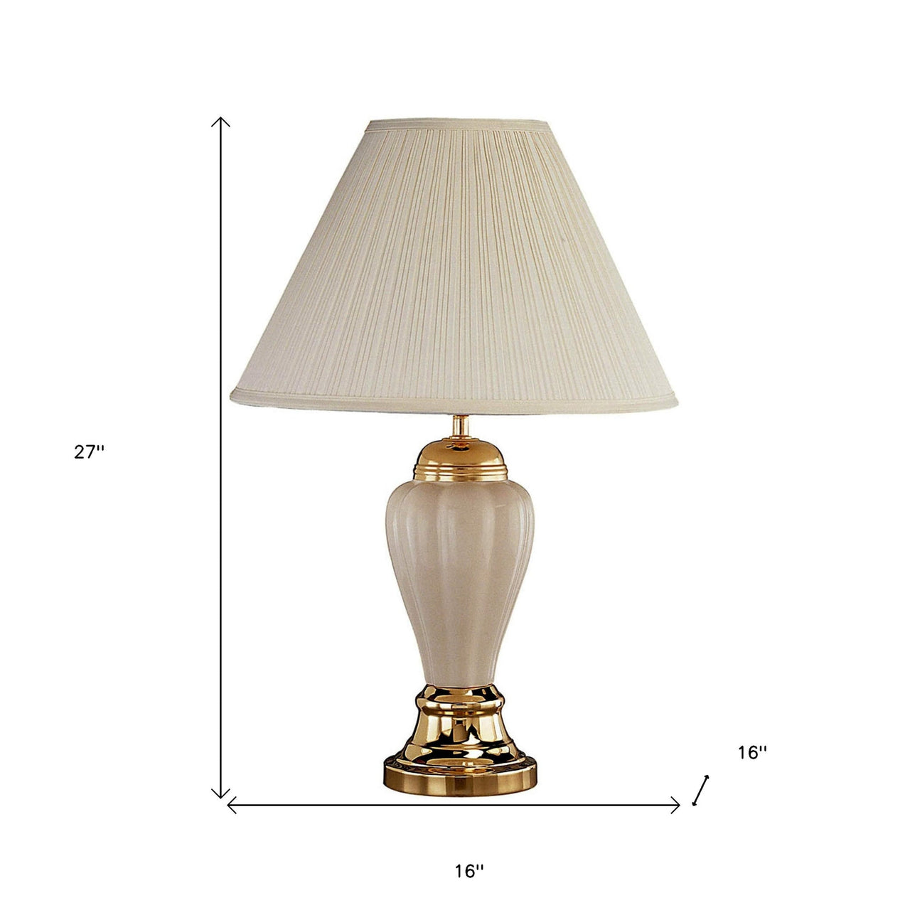 Teal Blue and Gold Ceramic Urn Table Lamp