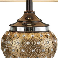 Thumbnail for Glitzy Gold Bejeweled Table Lamp