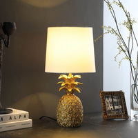 Thumbnail for Gold Pineapple Table Lamp With White Empire Shade