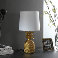 Thumbnail for Gold Pineapple Table Lamp With White Empire Shade