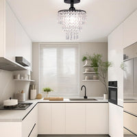 Thumbnail for Small Crystal Chandelier Flush Mount Ceiling Light
