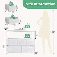 Thumbnail for Closet Fabric Dresser With Metal Frame Tv Stand