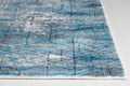 Blue Gray Abstract Cuboid Area Rug