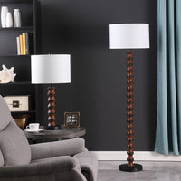 Thumbnail for Dark Cherry Polyresin Indents Table Lamp With White Shade
