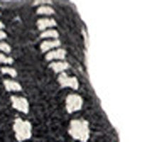 Thumbnail for Black and White Cotton Striped Throw Blanket
