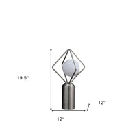 Thumbnail for Silver Geometric Pedestal Contemporary Table