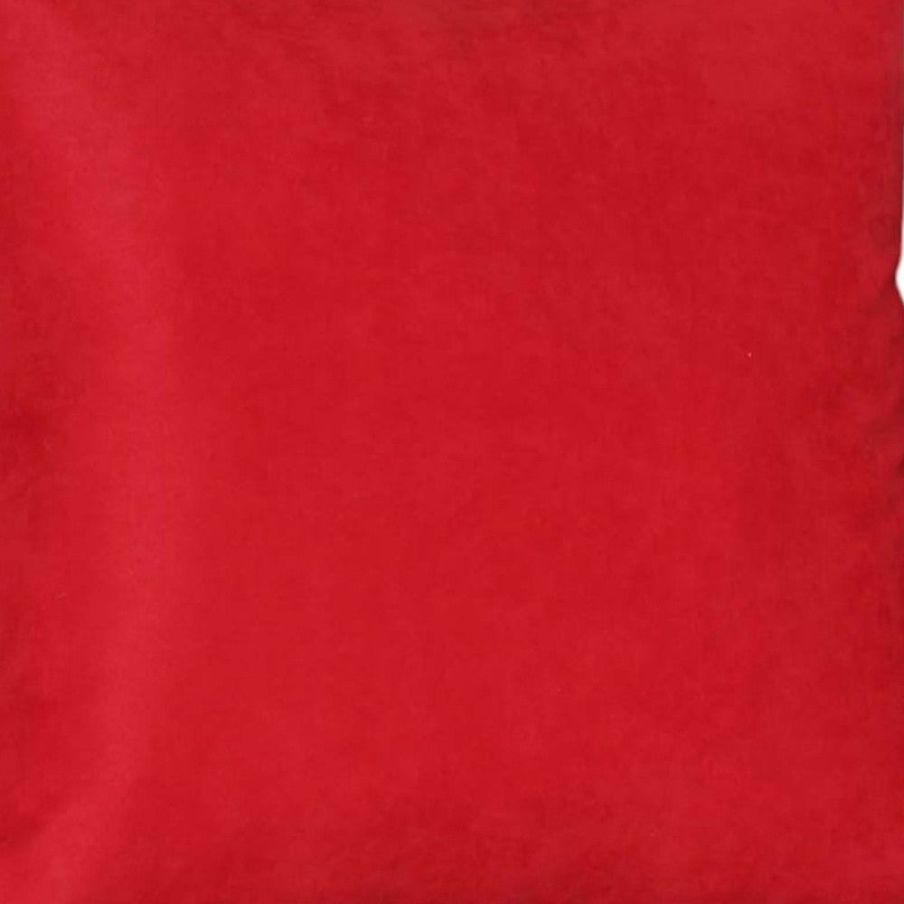 Set of Two 26" Red Euro Throw Pillow Covers