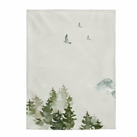 Thumbnail for Birds Over Forest Blanket Plush Throw