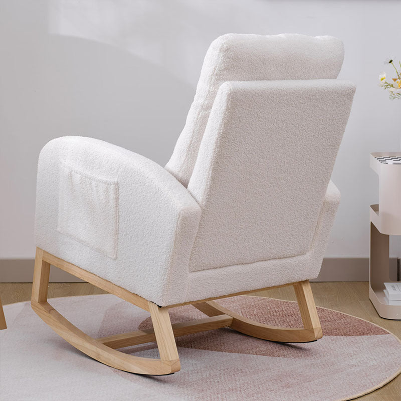 Modern Accent Rocking Chair Rocking Chair With Solid Wood Legs