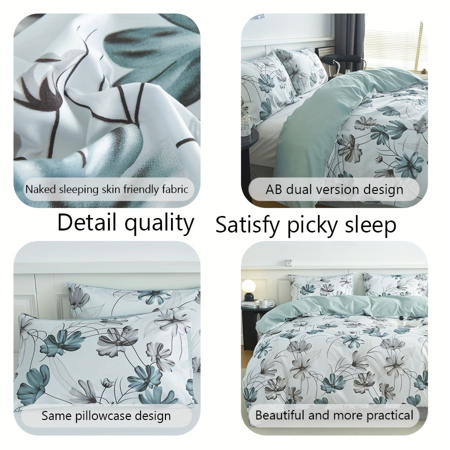 Floral 3Piece Duvet Set