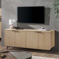 Thumbnail for Modern Fluted-Door Minimalist Storage Sideboard