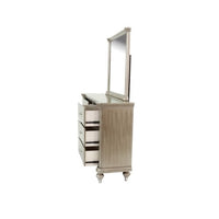 Thumbnail for Luxury Antique Silver Champagne Finish Dresser W Mirror