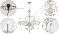 Thumbnail for 6-Light Modern Crystal Chandelier