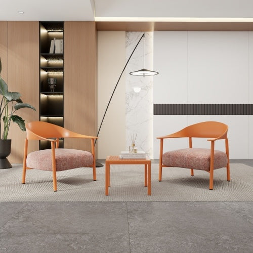 Modern 2 Piece Accent Chair Set With Coffee Table