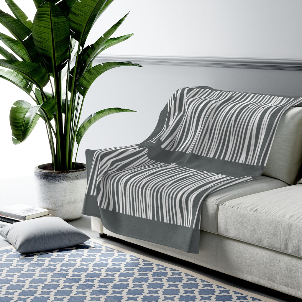 Abstract Lines Plush Blanket Throw