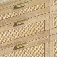 Thumbnail for Rattan 6 Drawer Dresser with Metal Handle & Wood Legs