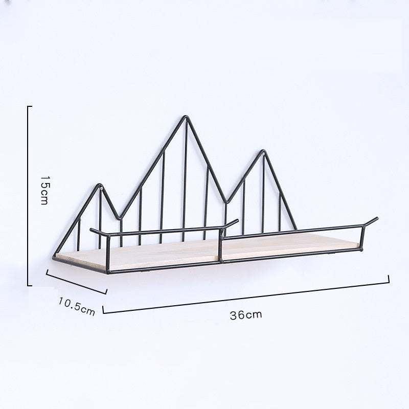 Nordic Simple Iron Landscape Design Wall Decorations Storage Rack