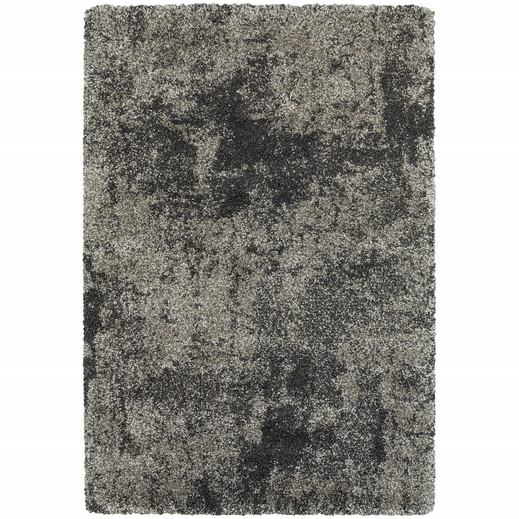 Black and Gray Abstract Shag