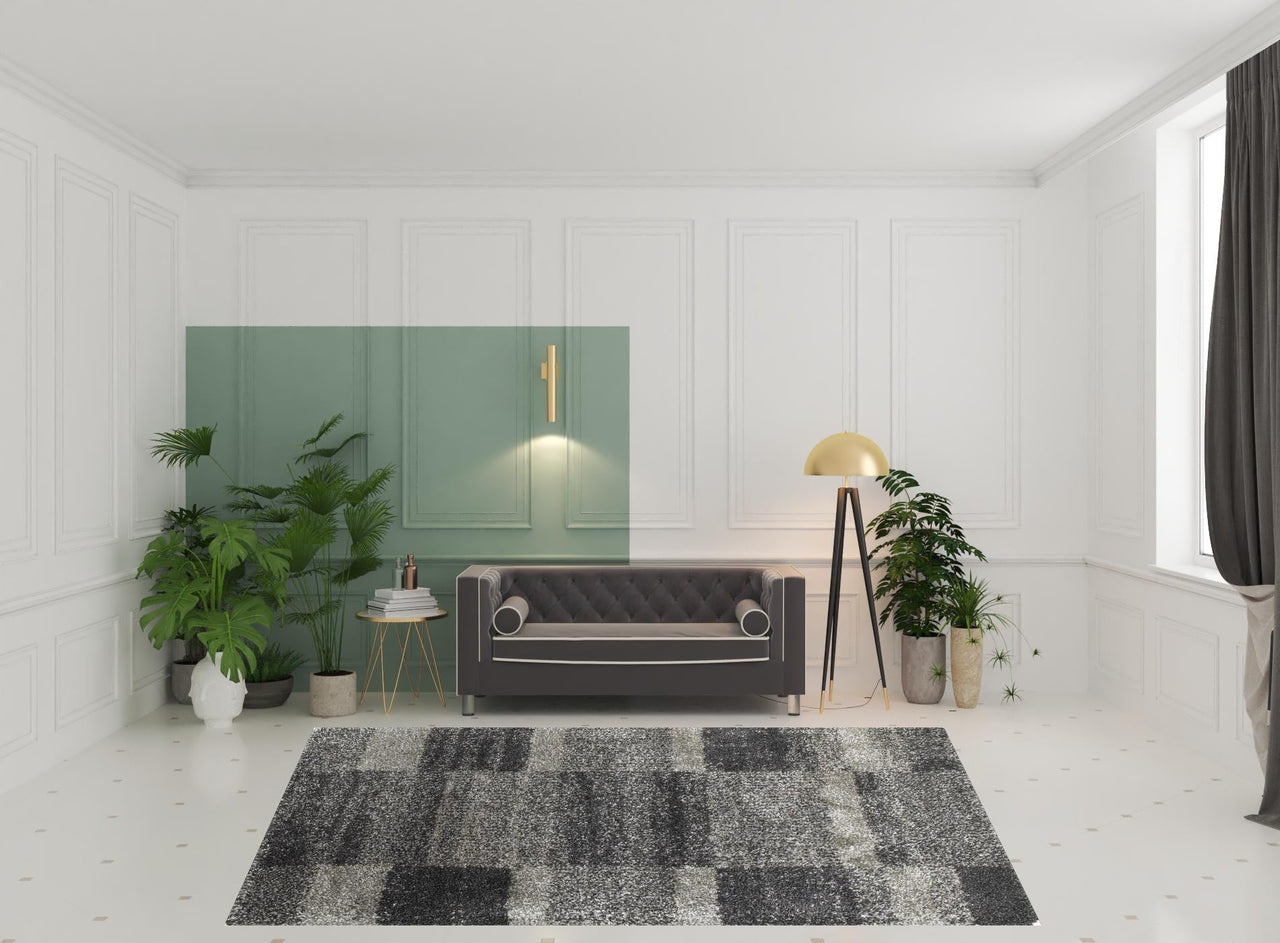 Gray Geometric Shag