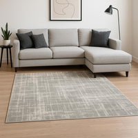 Thumbnail for Grey And Ivory Abstract Shag Stain Resistant