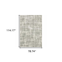 Thumbnail for Grey And Ivory Abstract Shag Stain Resistant