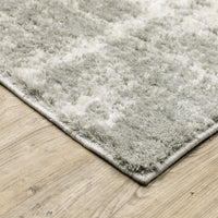 Thumbnail for Grey And Ivory Abstract Shag Stain Resistant