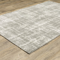 Thumbnail for Grey And Ivory Abstract Shag Stain Resistant