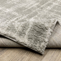 Thumbnail for Grey And Ivory Abstract Shag Stain Resistant