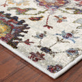 Purple and Gray Oriental Power Loom Area Rug