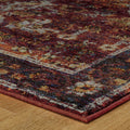 Red Purple And Gold Oriental Runner Rug