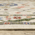 Ivory Gray And Red Oriental Runner Rug