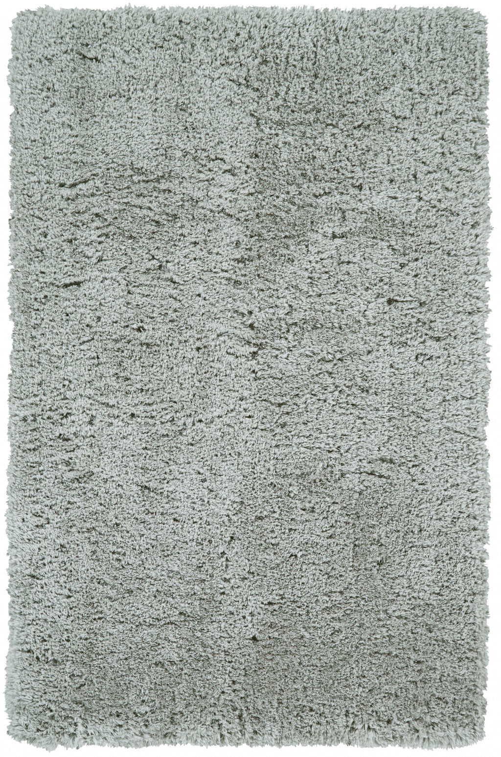 Gray Silver And Taupe Shag Tufted Handmade