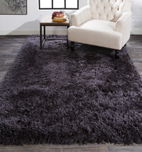 Thumbnail for Gray Silver And Taupe Shag Tufted Handmade