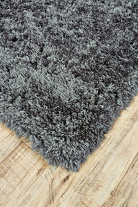 Thumbnail for Gray Silver And Taupe Shag Tufted Handmade
