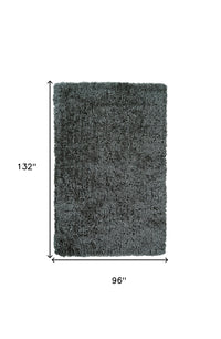 Thumbnail for Gray Silver And Taupe Shag Tufted Handmade