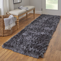 Thumbnail for Gray Silver And Taupe Shag Tufted Handmade